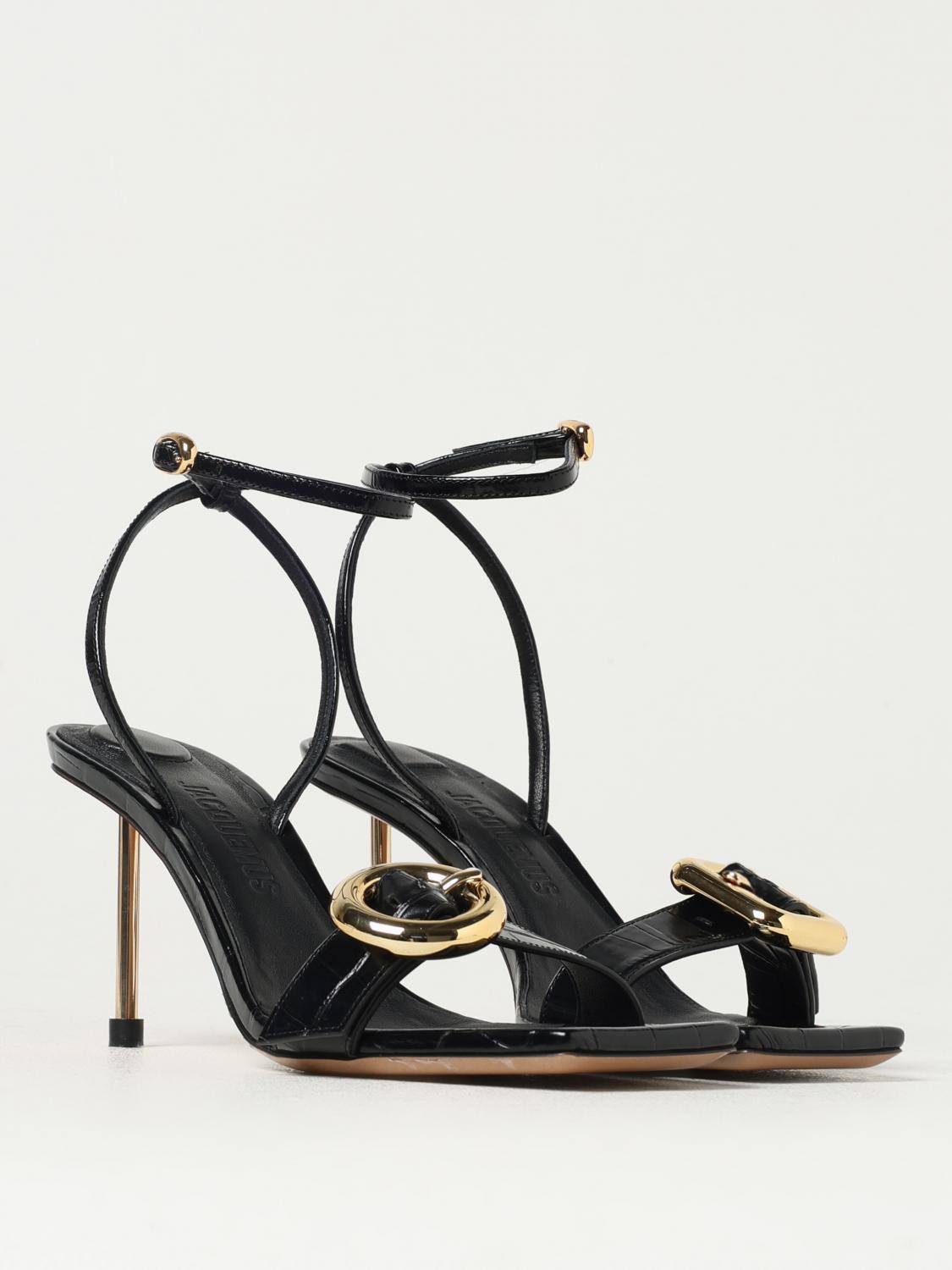 JACQUEMUS HEELED SANDALS: Heeled sandals woman Jacquemus, Black - Img 3