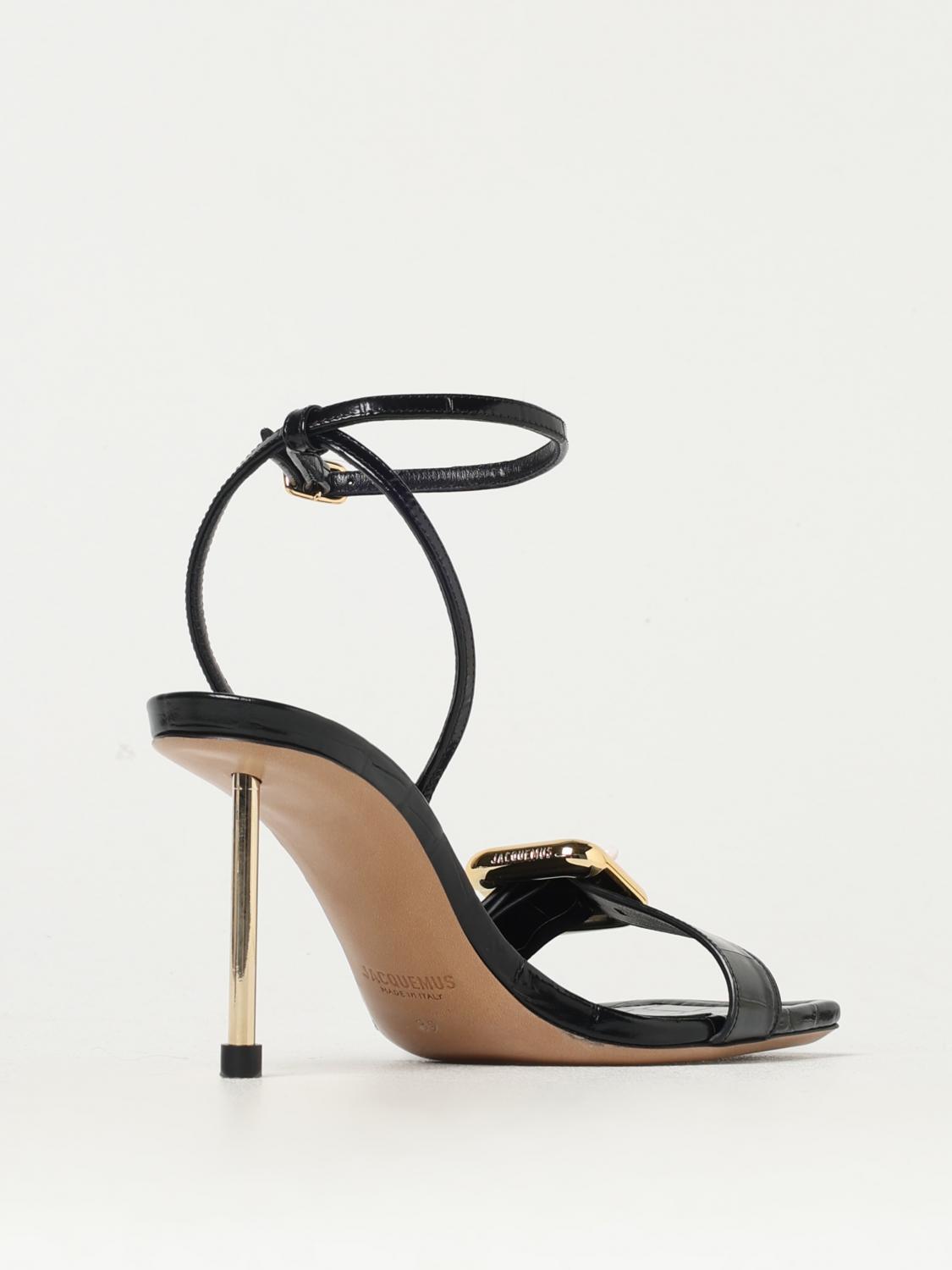 JACQUEMUS HEELED SANDALS: Heeled sandals woman Jacquemus, Black - Img 4