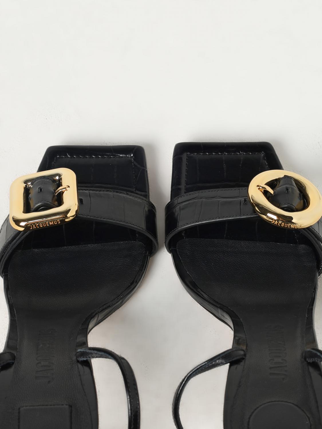 JACQUEMUS HEELED SANDALS: Heeled sandals woman Jacquemus, Black - Img 5