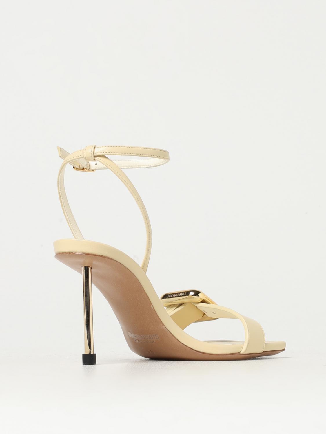 JACQUEMUS HEELED SANDALS: Flat sandals woman Jacquemus, Ivory - Img 3