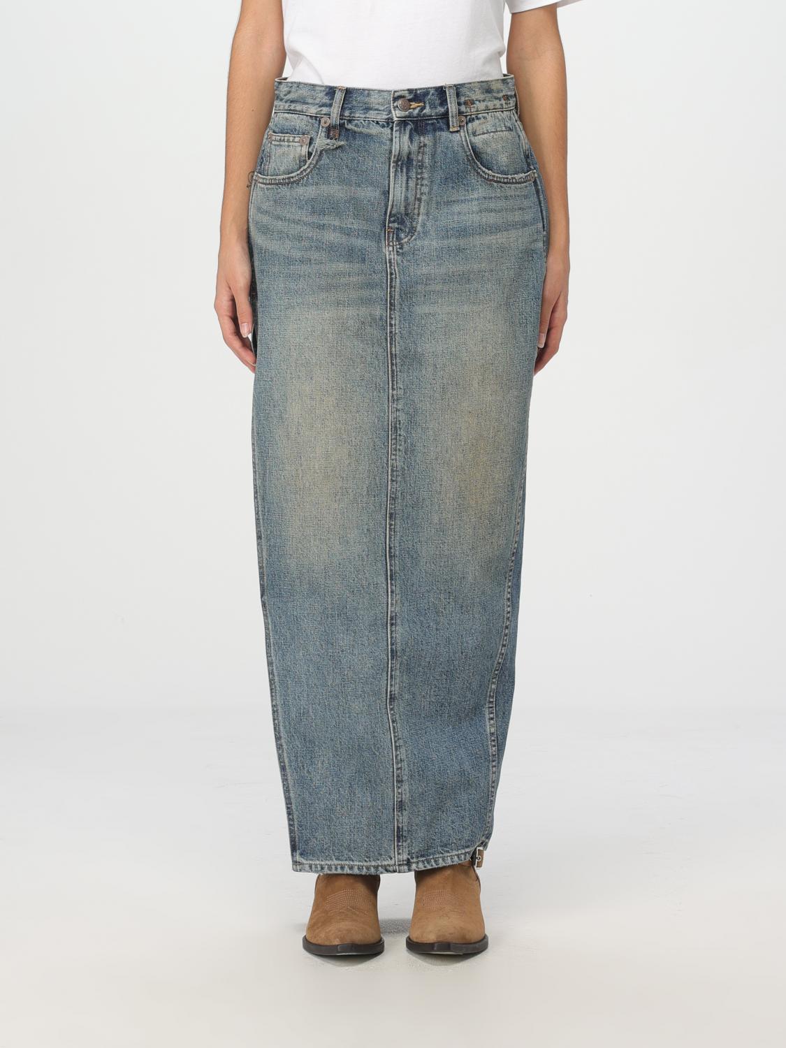 R13 GONNA: Gonna R13 in denim di cotone , Denim - Img 1