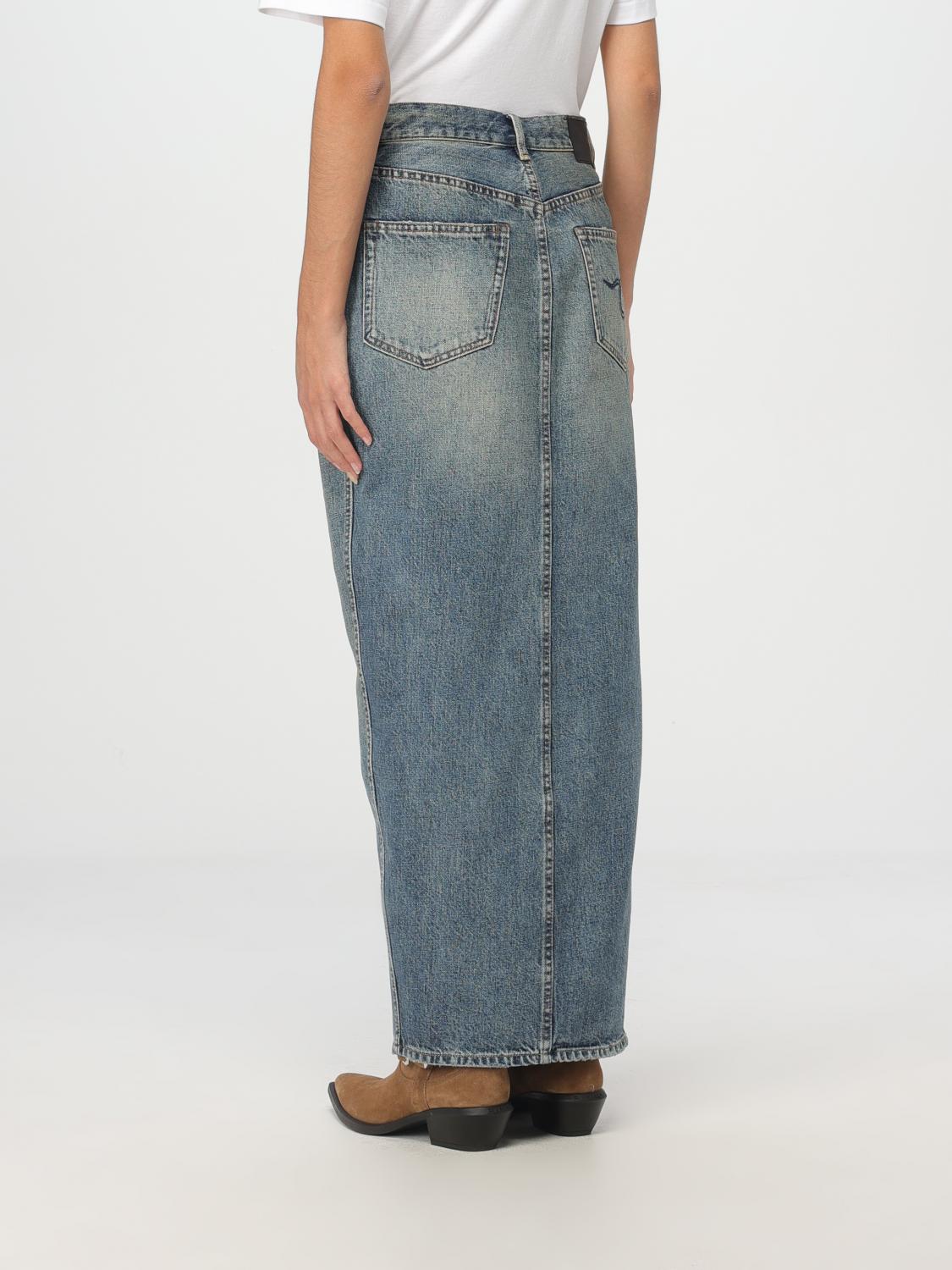 R13 GONNA: Gonna R13 in denim di cotone , Denim - Img 2