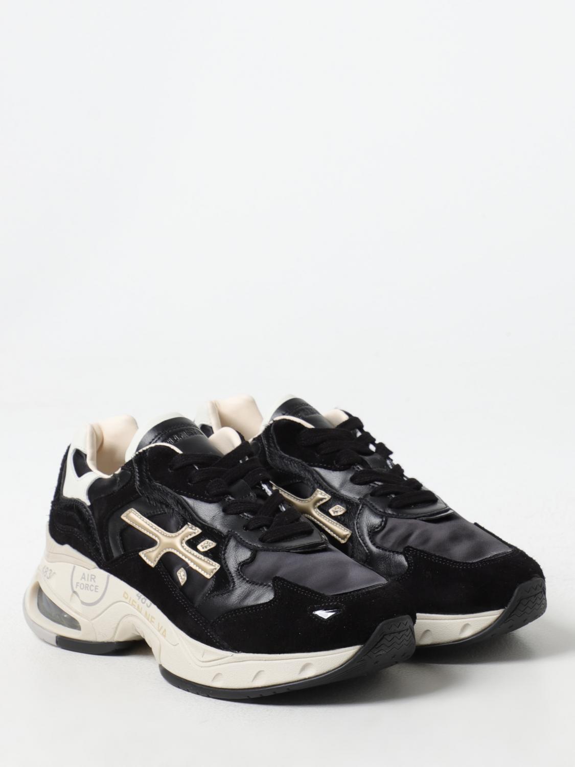 PREMIATA SNEAKERS: Sneakers Sharky-D Premiata in camoscio e nylon , Nero - Img 2