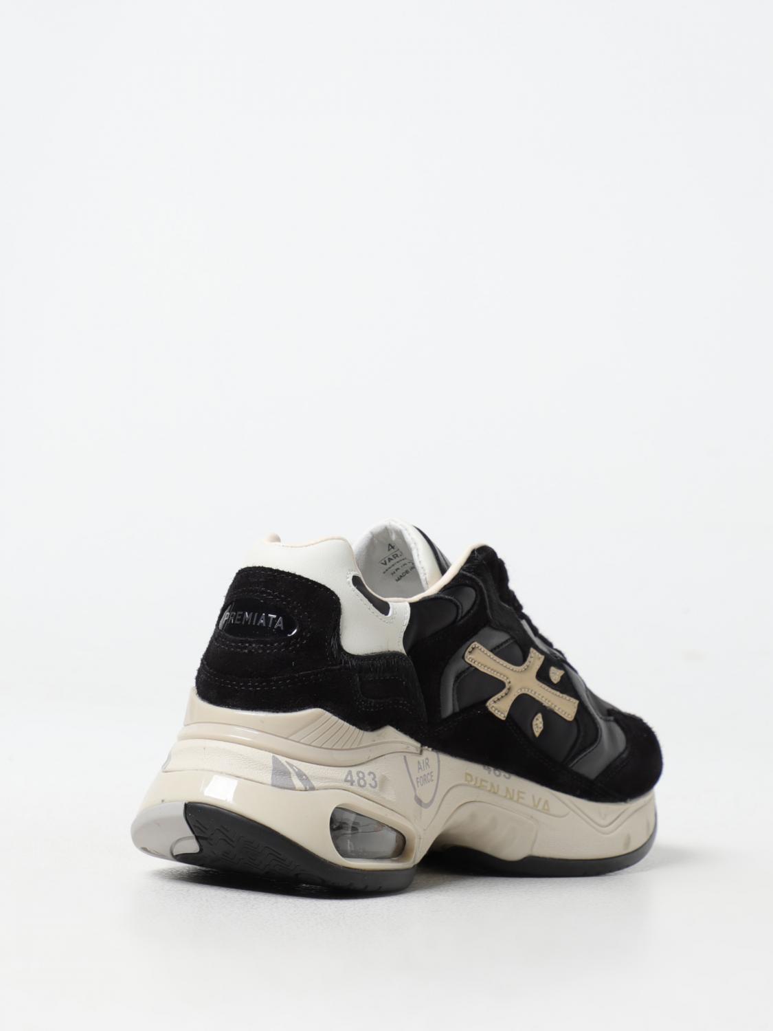 PREMIATA SNEAKERS: Sneakers Sharky-D Premiata in camoscio e nylon , Nero - Img 3