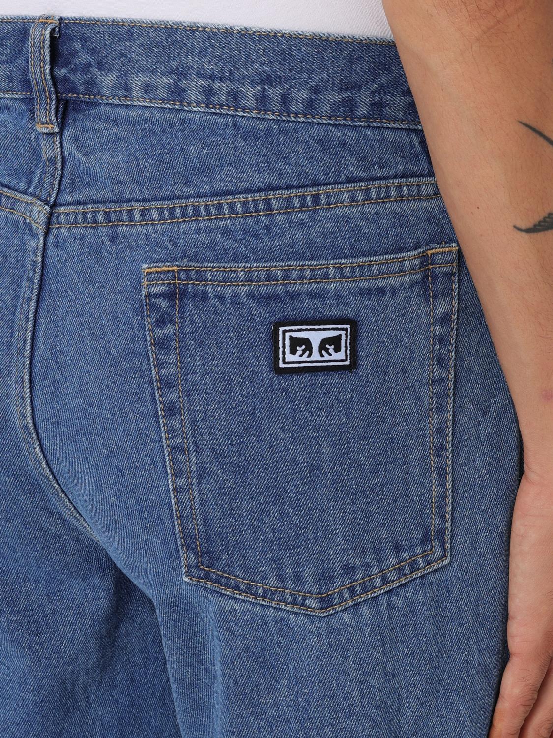 OBEY JEANS: Jeans Obey in denim di cotone , Indaco - Img 4