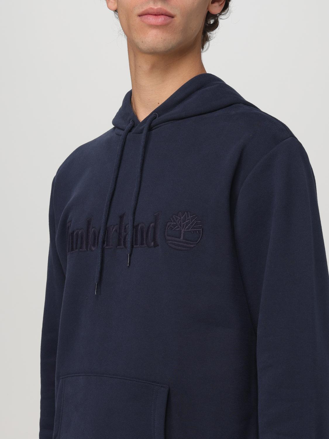 TIMBERLAND SWEATSHIRT: Timberland men's hoodie, Blue - Img 3