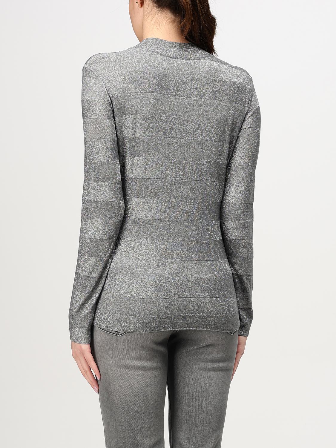 EMPORIO ARMANI MAGLIA: Maglia Emporio Armani in misto viscosa , Grigio - Img 2