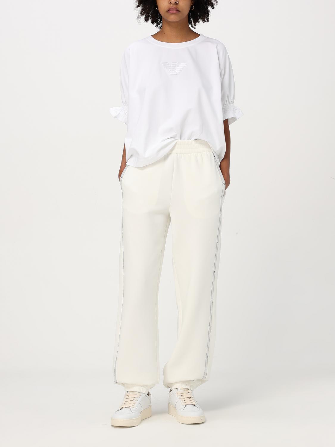 EMPORIO ARMANI PANTALONE: Pantalone donna Emporio Armani, Bianco - Img 2