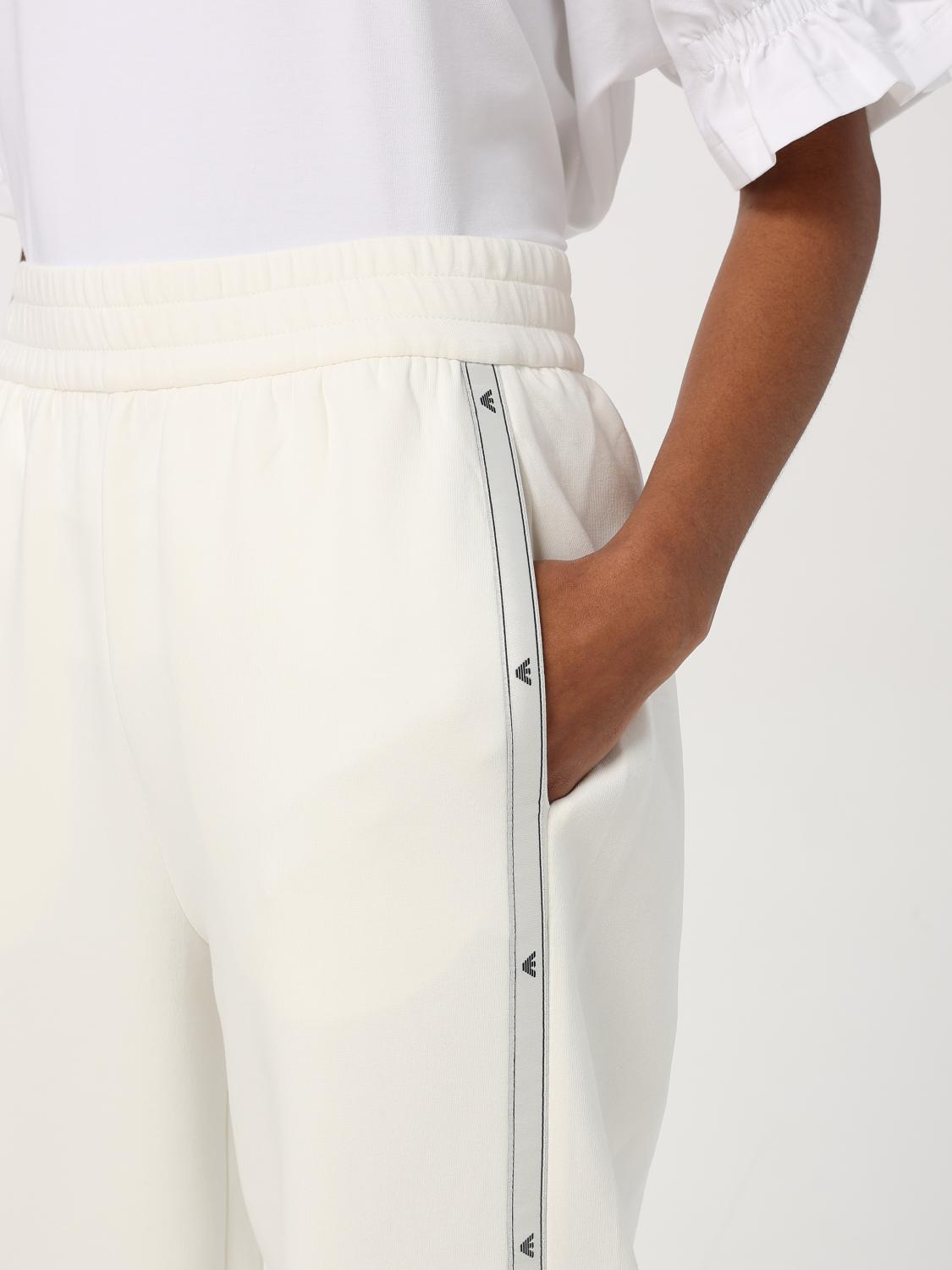 EMPORIO ARMANI PANTALONE: Pantalone donna Emporio Armani, Bianco - Img 4