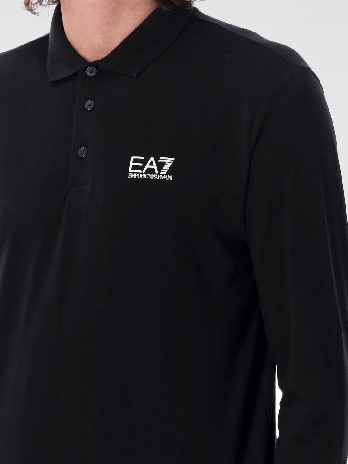 EA7 POLO: T-shirt herren Ea7, Schwarz 1 - Img 3