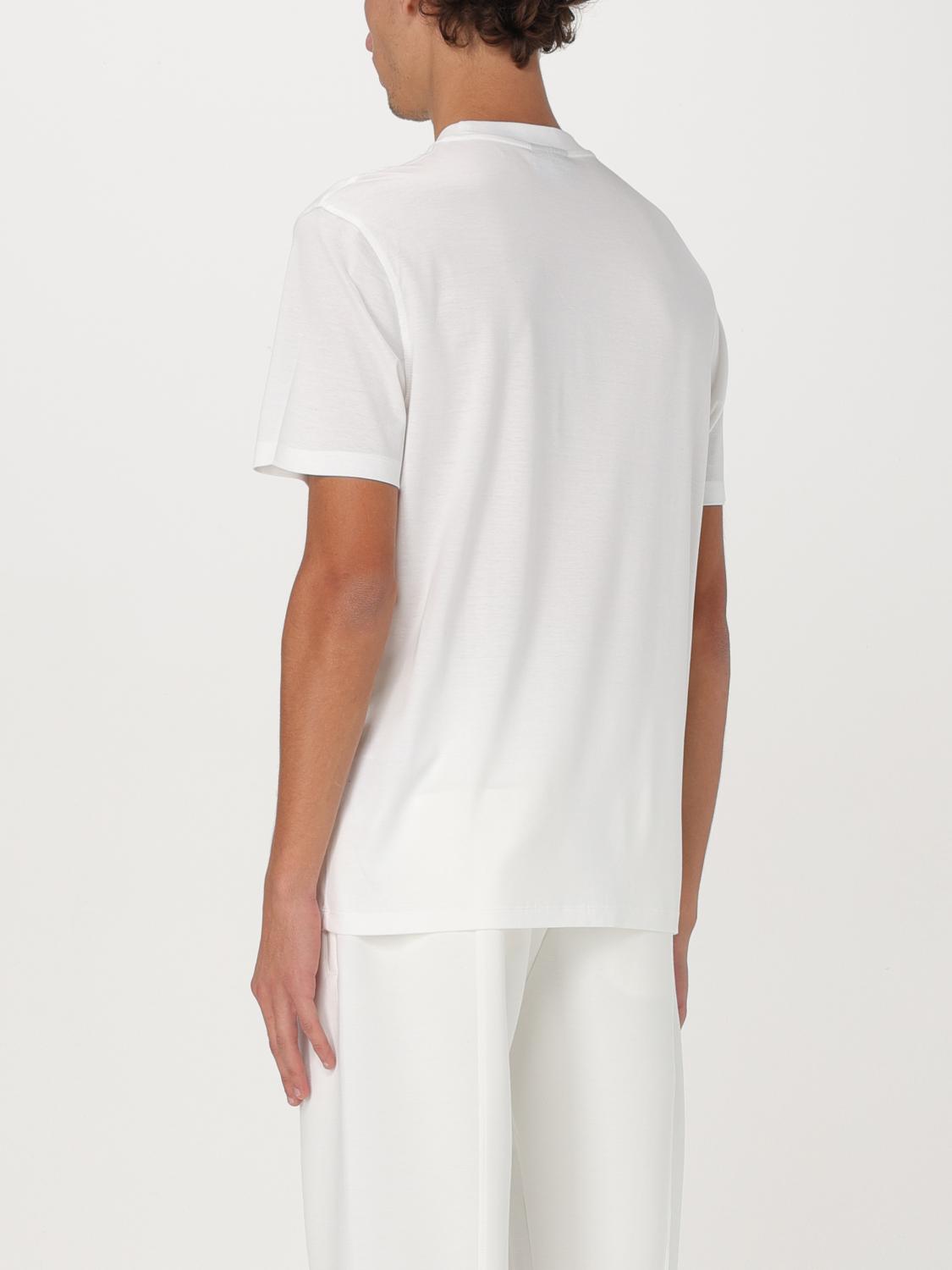 EMPORIO ARMANI T-SHIRT: T-shirt Travel Essential in jersey di lyocell e cotone Emporio Armani, Bianco - Img 2