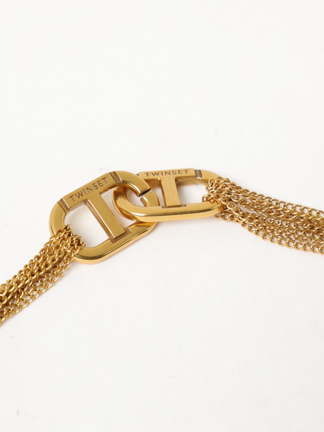 TWINSET GIOIELLO: Collana Oval T Twinset in ottone, Biscotto - Img 2