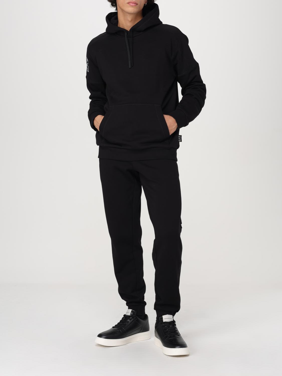 EA7 FELPA: Felpa EA7 in jersey , Nero - Img 2