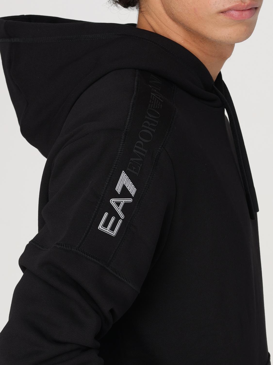 EA7 FELPA: Felpa EA7 in jersey , Nero - Img 4