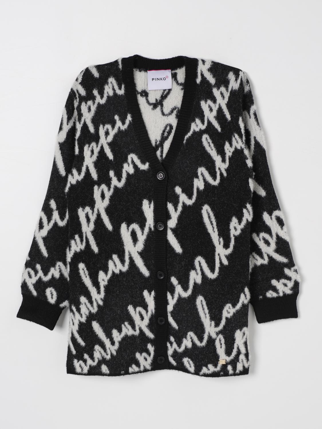 PINKO MAGLIA: Cardigan a v logato Pinko, Nero - Img 1