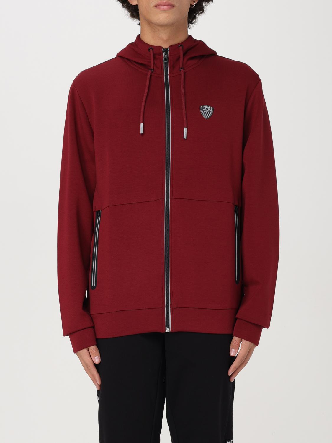 EA7 SWEATSHIRT: Sweatshirt men Ea7, Burgundy - Img 1