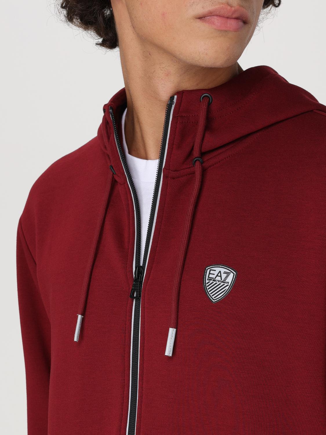 EA7 SWEATSHIRT: Sweatshirt men Ea7, Burgundy - Img 4