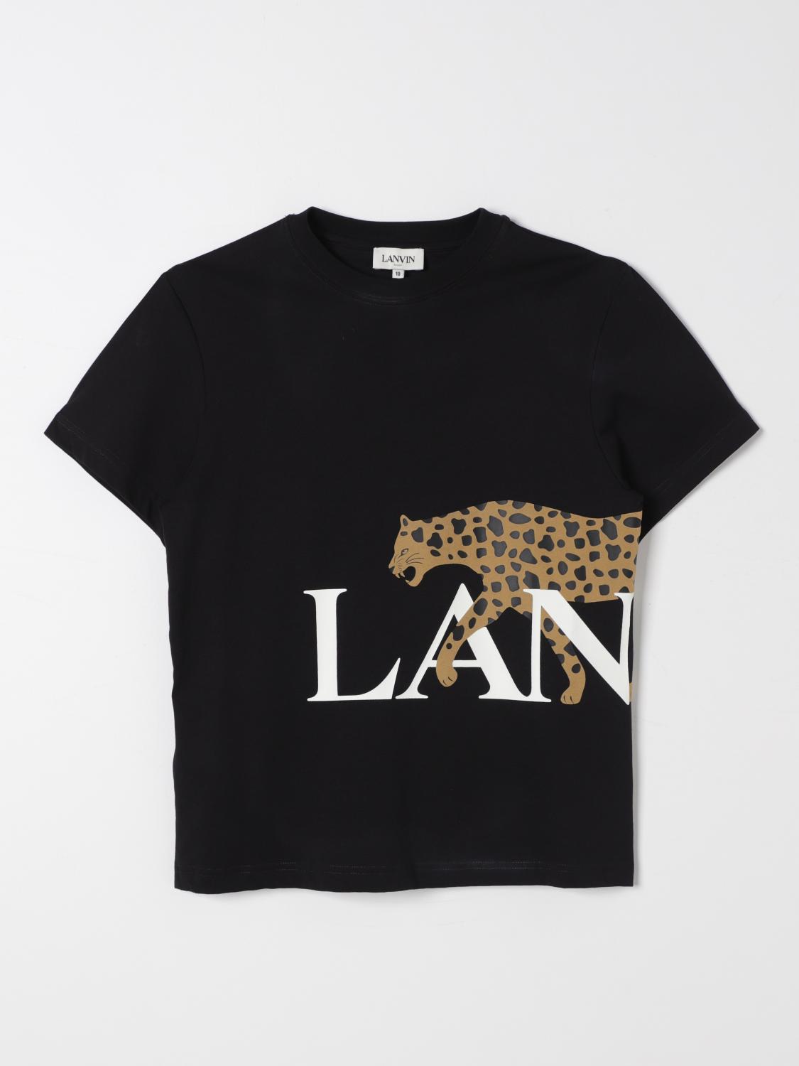 LANVIN T-SHIRT: T-shirt kids Lanvin, Black - Img 1