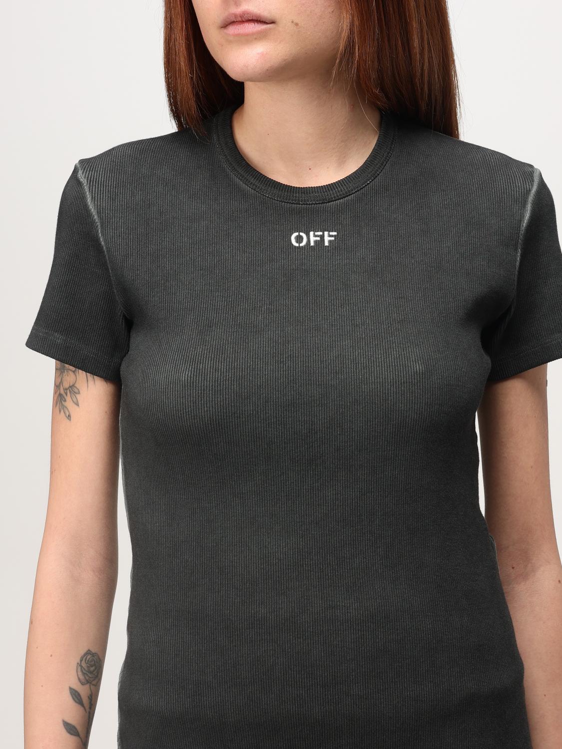 OFF-WHITE T-SHIRT: T-shirt woman Off-white, Grey - Img 4