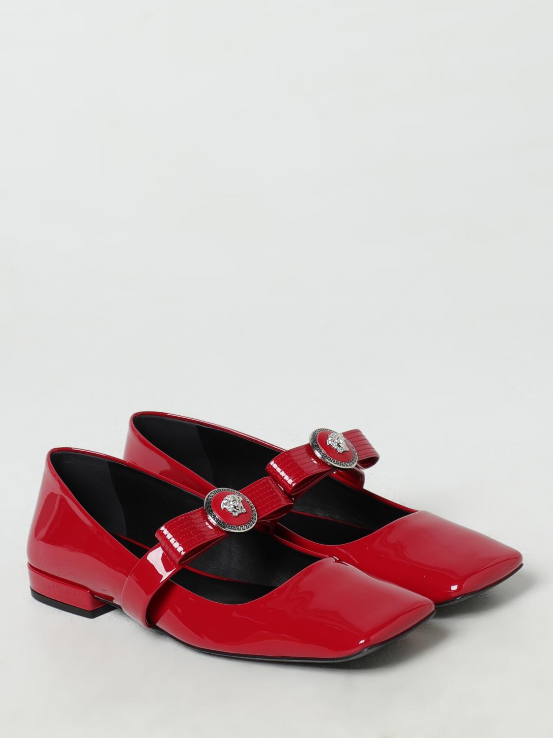 VERSACE BALLET FLATS: Shoes woman Versace, Red - Img 2