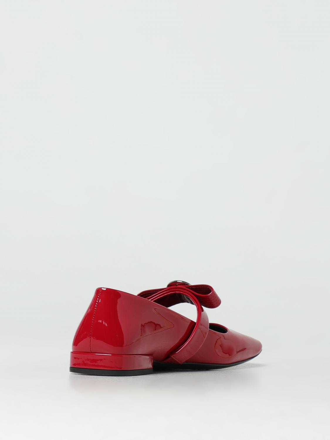 VERSACE BALLET FLATS: Shoes woman Versace, Red - Img 3