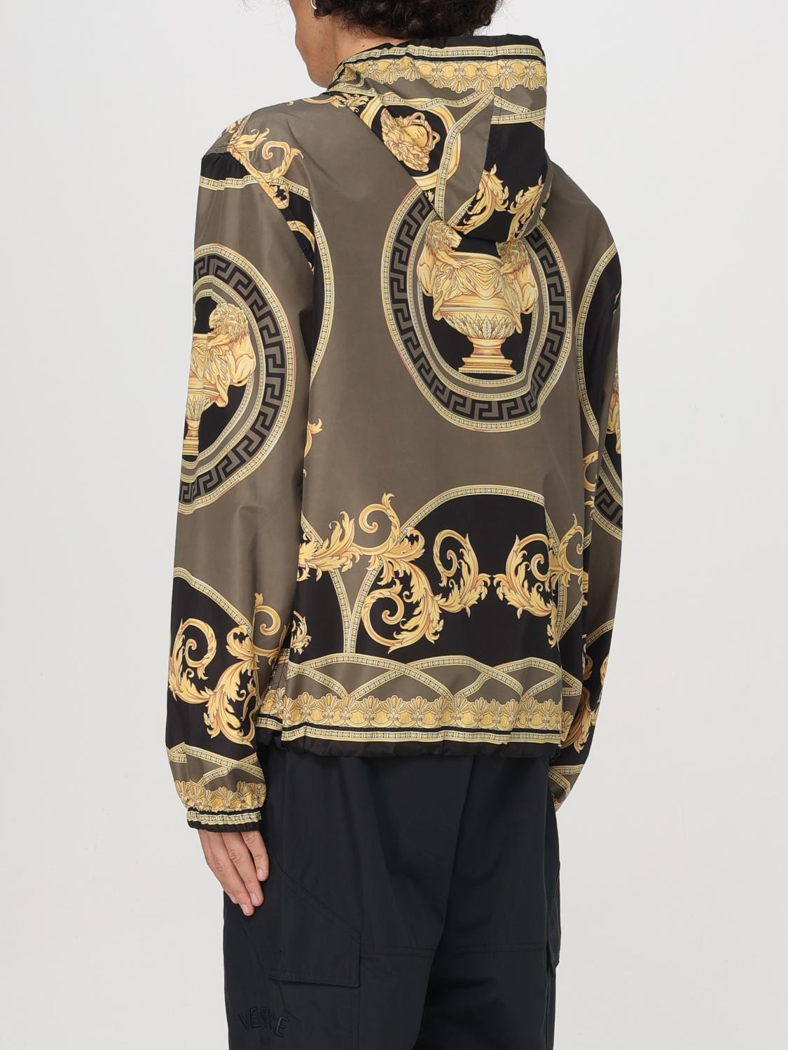 ジャケット VERSACE JACKET (10090981A06497 1GF10) Floral V-Emblem Denim Jacket | VERSACE