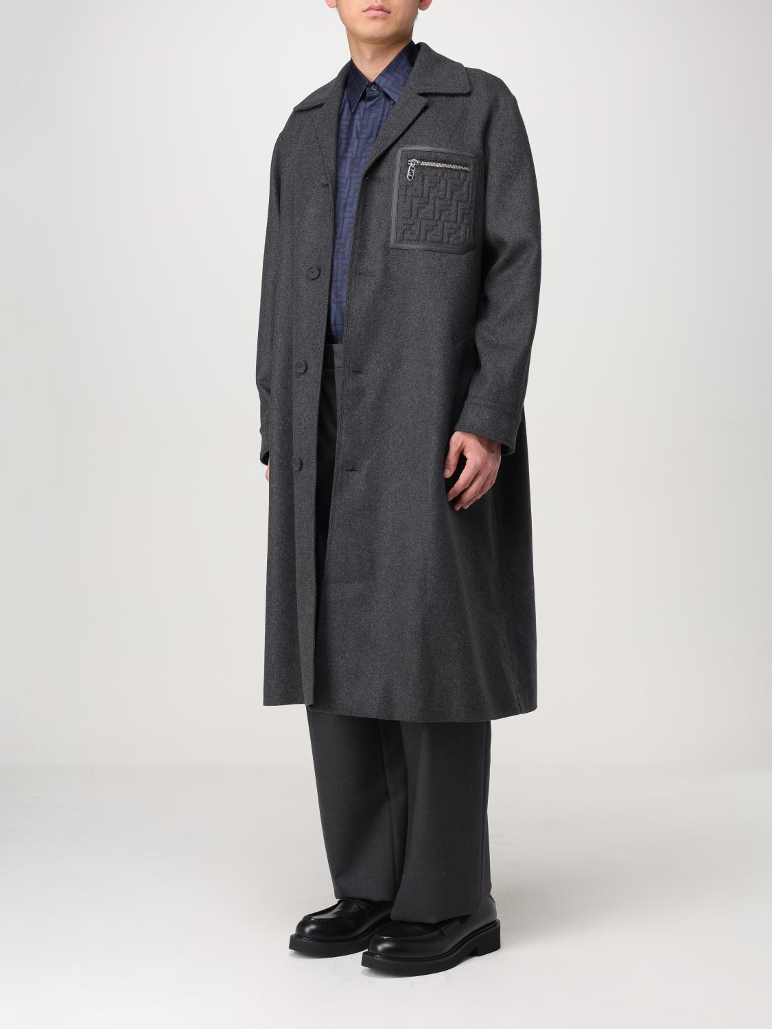 FENDI MANTEAU: Manteau homme Fendi, Gris - Img 4