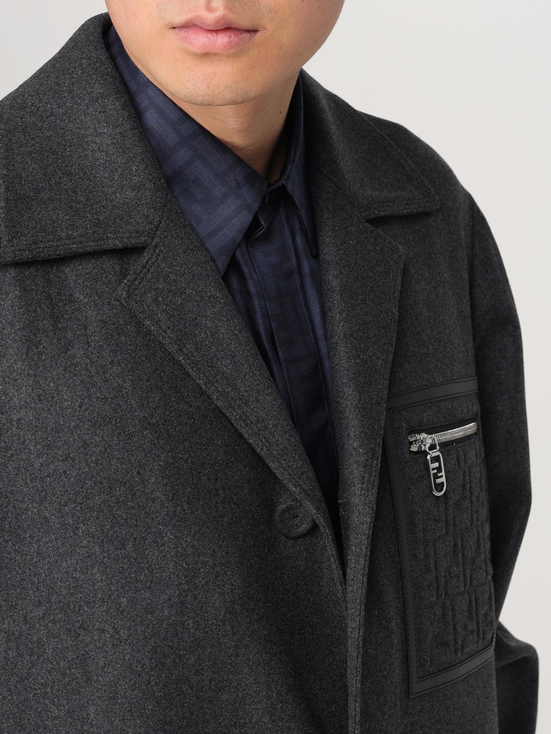 FENDI MANTEAU: Manteau homme Fendi, Gris - Img 5