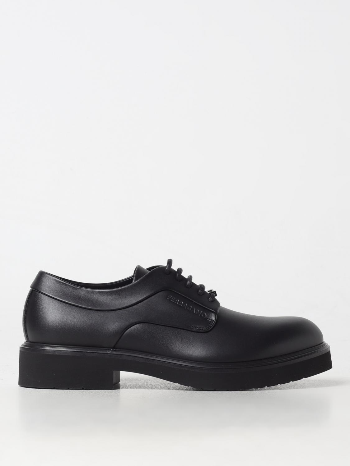 FERRAGAMO BROGUE SHOES: Brogue shoes men Ferragamo, Black - Img 1