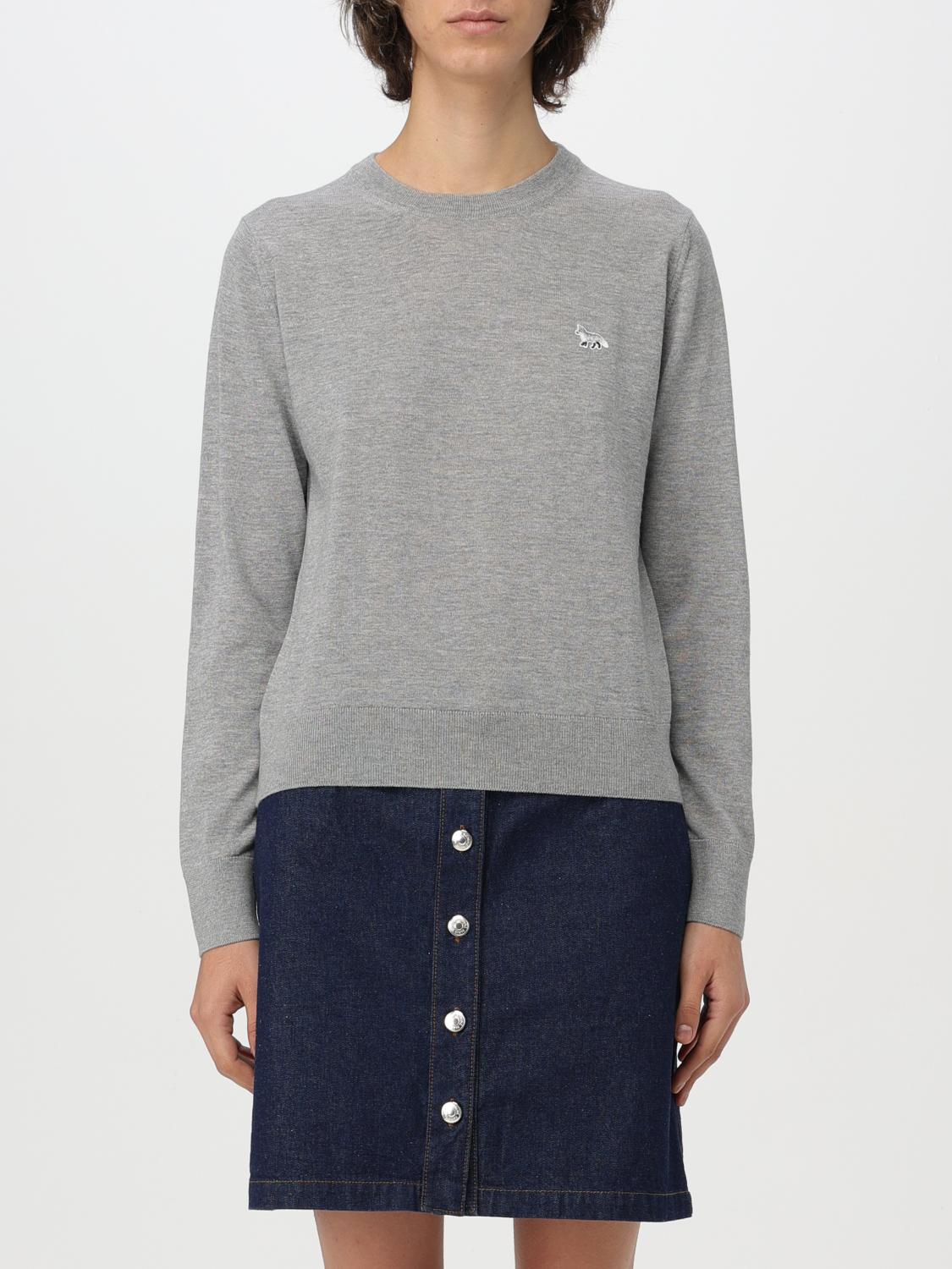 MAISON KITSUNÉ SWEATER: Maison Kitsuné women's sweater, Grey - Img 1