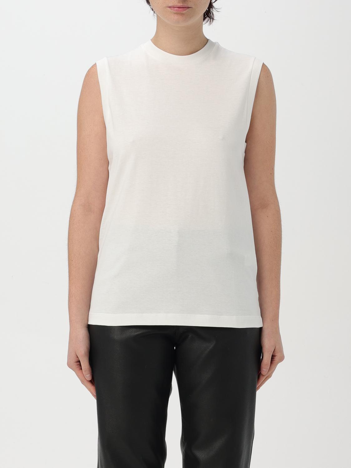 TOTEME TOP E BLUSE: Top Toteme in cotone stretch , Bianco - Img 1