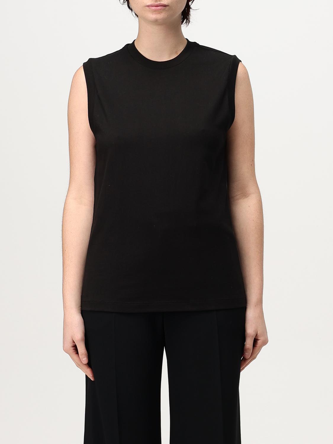 TOTEME TOP E BLUSE: Top Toteme in cotone stretch , Nero - Img 1