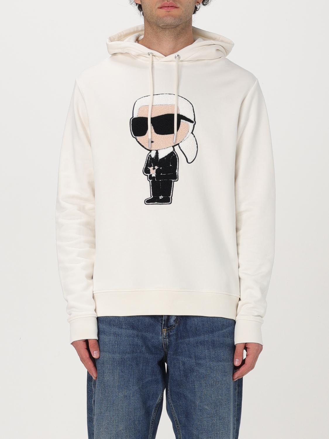 KARL LAGERFELD SWEATSHIRT: Pull homme Karl Lagerfeld, Crème - Img 1