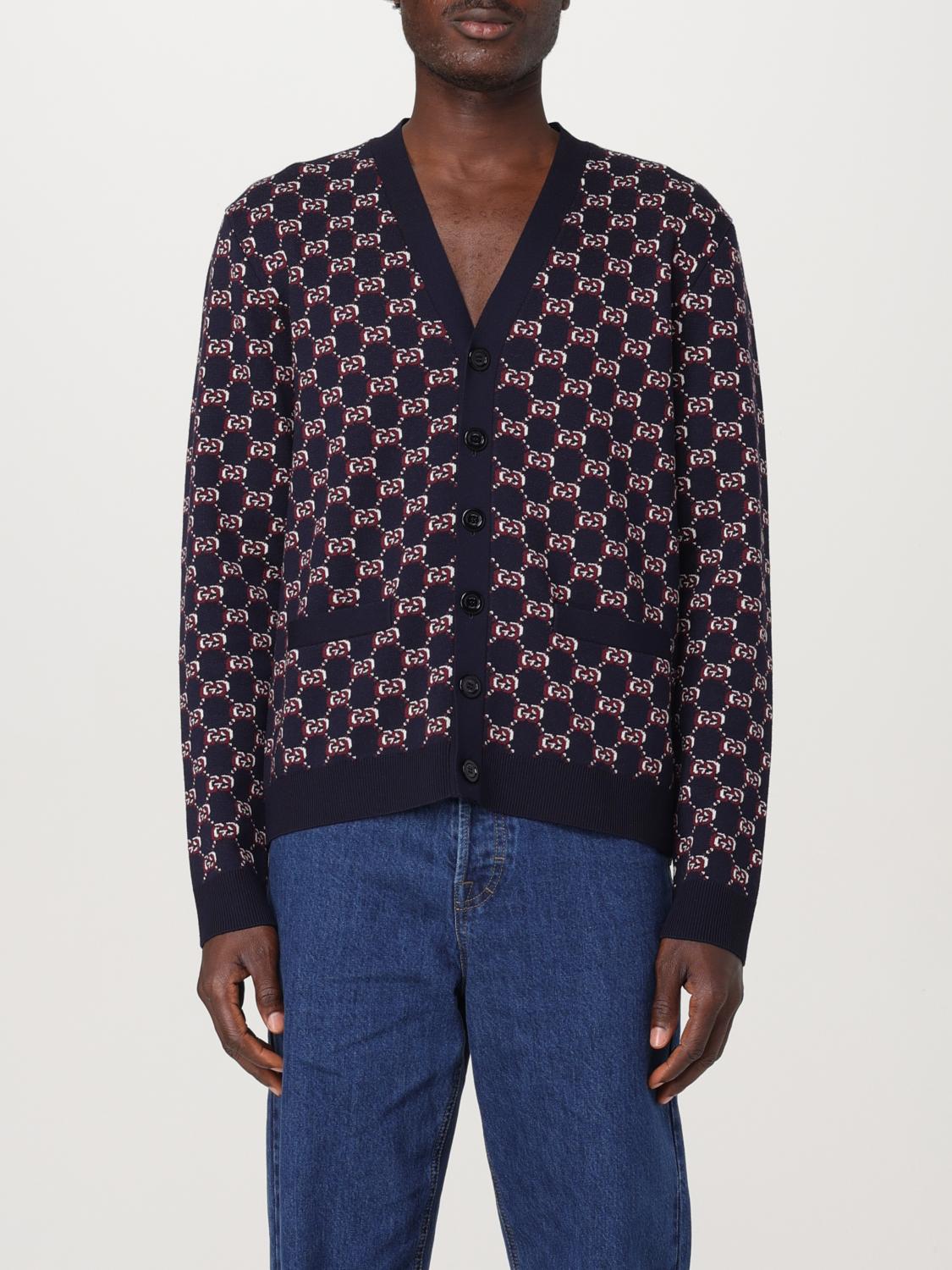 Giglio Cardigan Gucci in lana con monogram jacquard