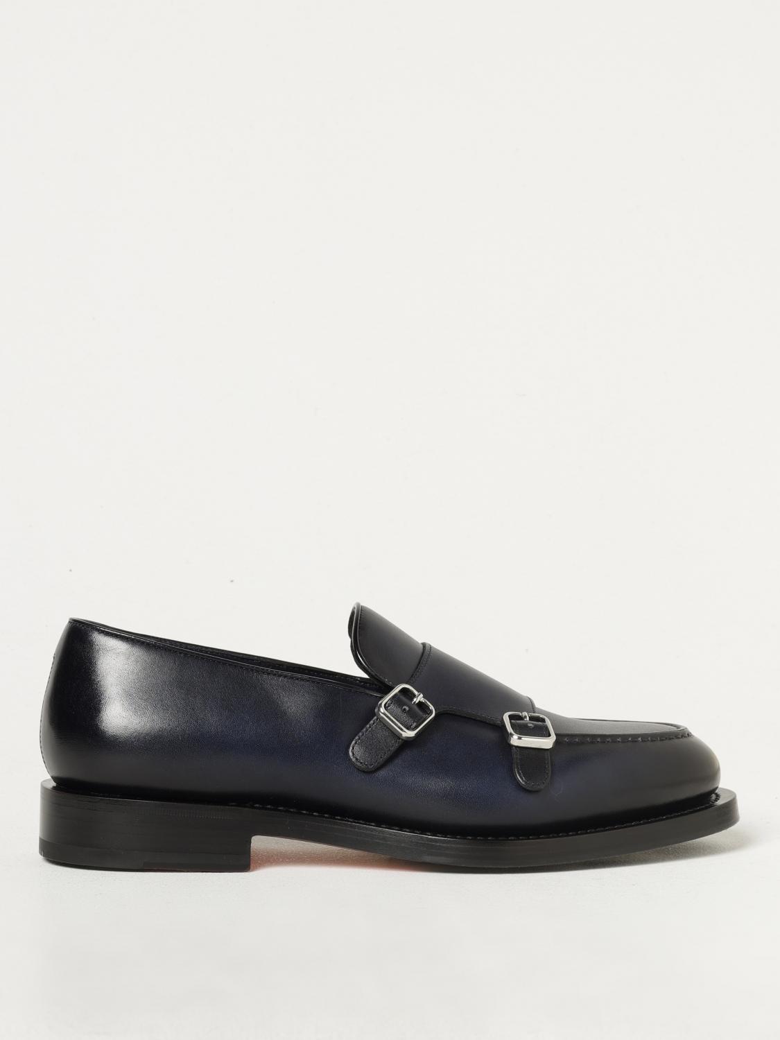 SANTONI MOCASINES: Zapatos hombre Santoni, Azul Oscuro - Img 1