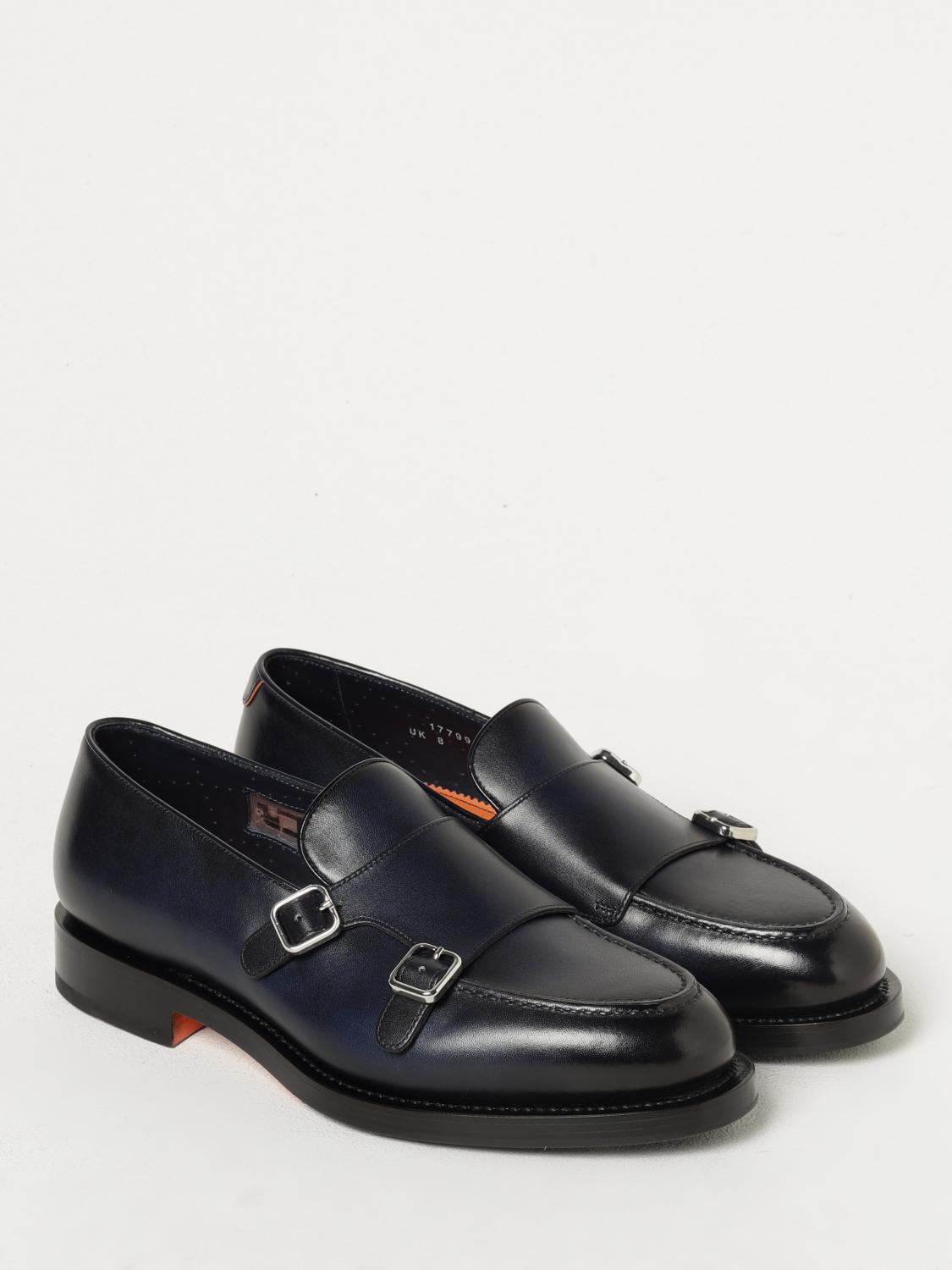 SANTONI MOCASINES: Zapatos hombre Santoni, Azul Oscuro - Img 2