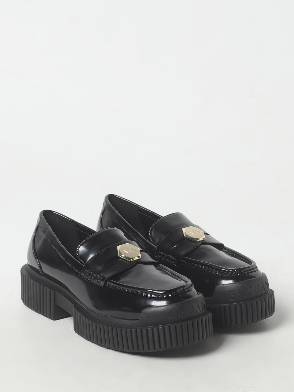 ARMANI EXCHANGE LOAFERS: Loafers woman Armani Exchange, Black - Img 2