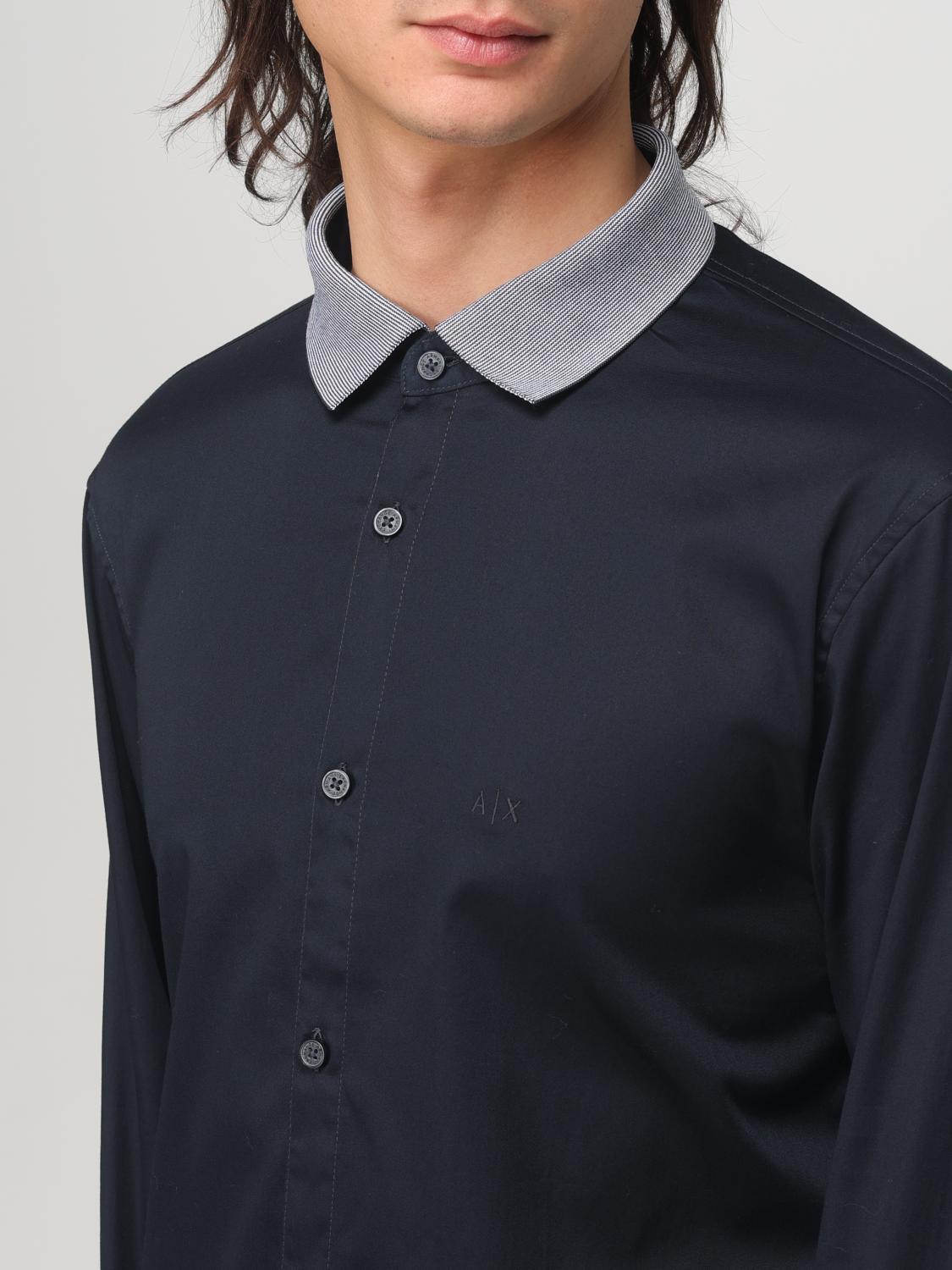 ARMANI EXCHANGE CAMICIA: Camicia Armani Exchange in cotone stretch , Blue - Img 3