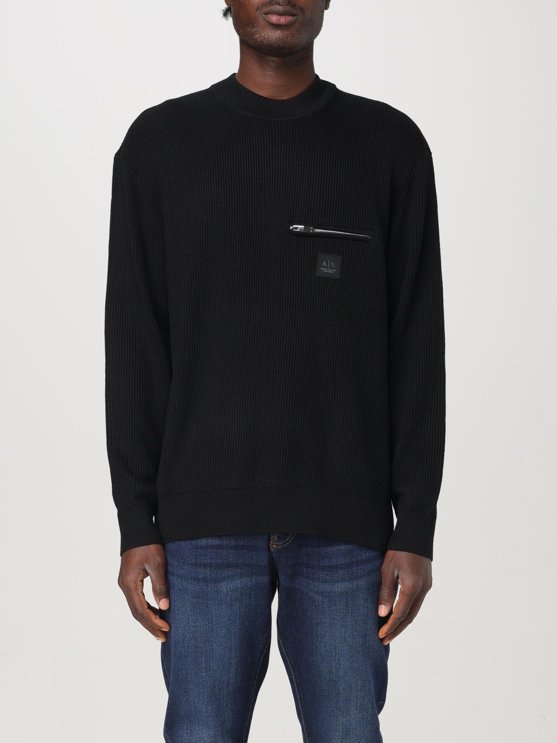 ARMANI EXCHANGE MAGLIA: Pullover Armani Exchange in misto cotone , Nero - Img 1