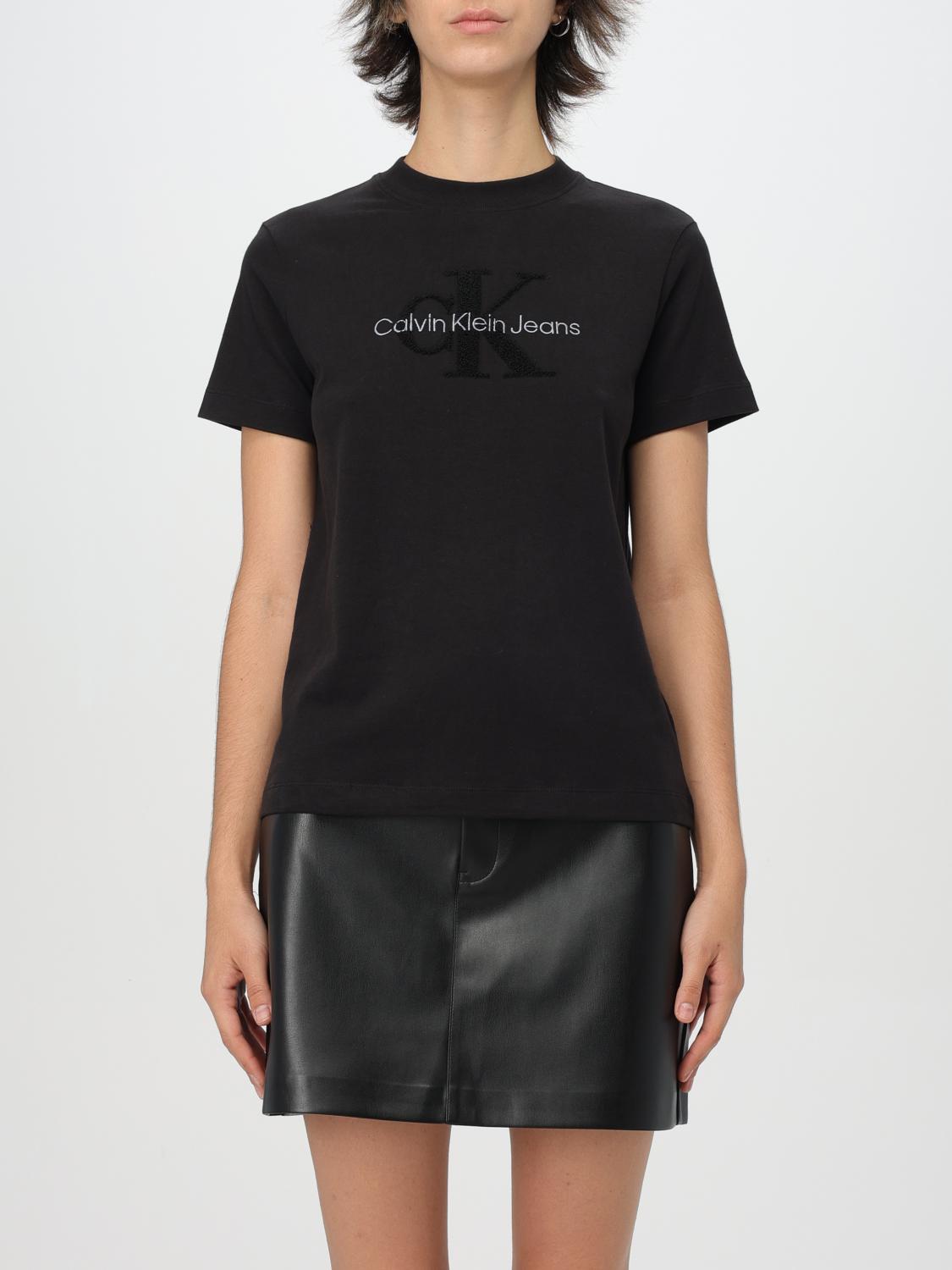 CALVIN KLEIN T-SHIRT: T-shirt woman Calvin Klein, Black - Img 1