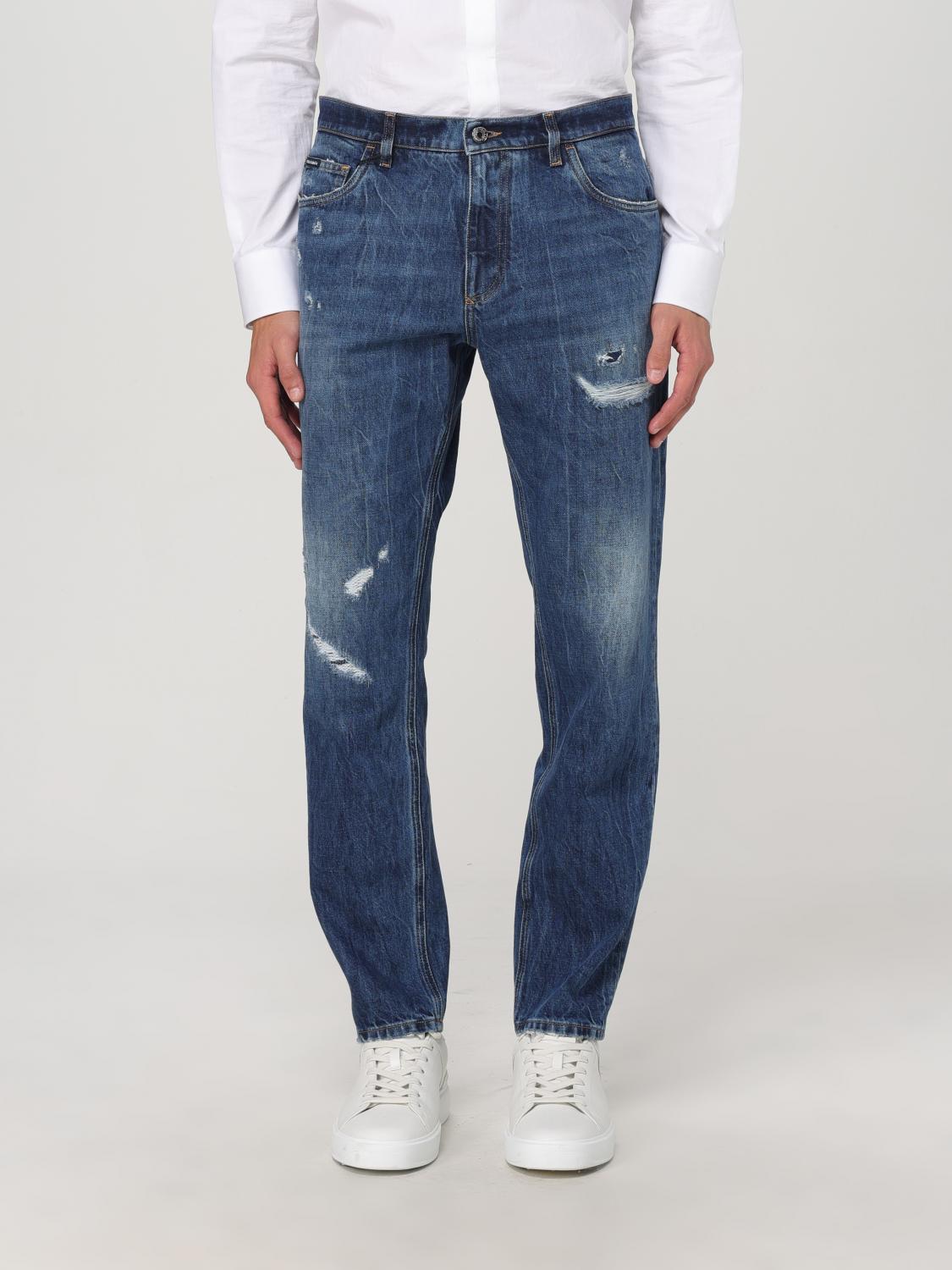 Giglio Jeans Dolce & Gabbana in denim di cotone effetto used