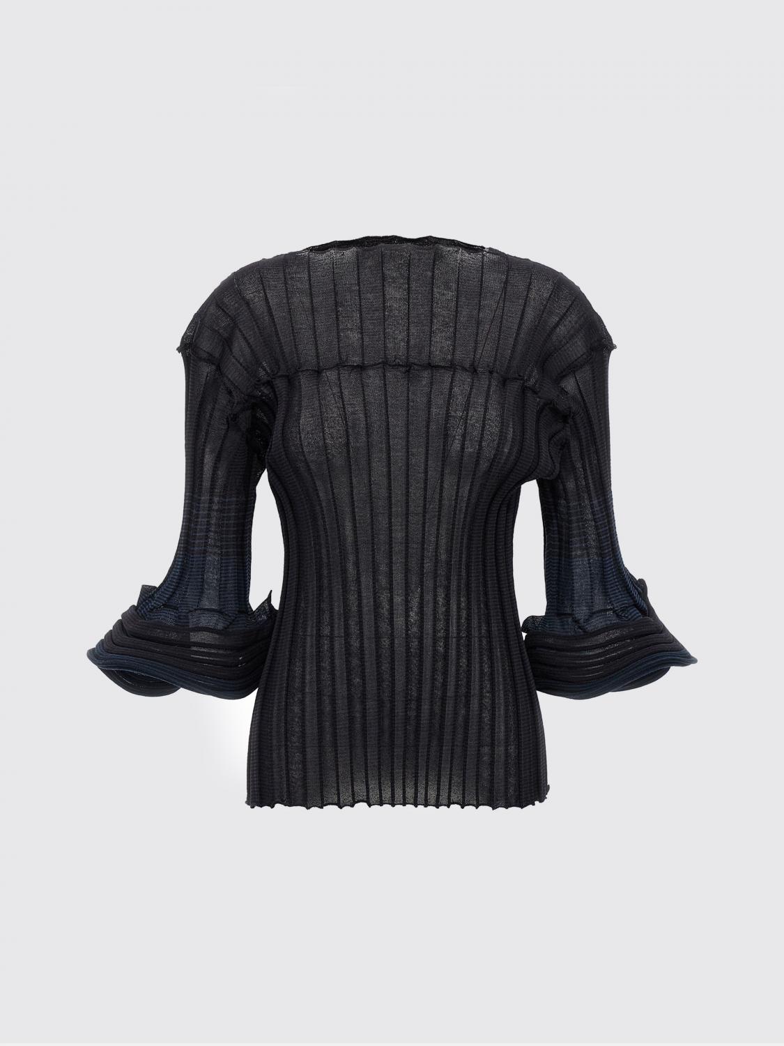 ISSEY MIYAKE TOP: Top mujer Issey Miyake, Azul Oscuro - Img 1