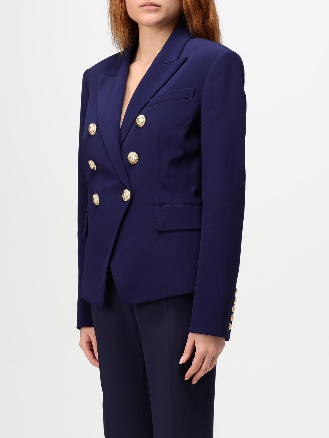 BALMAIN BLAZER: Balmain women's blazer, Blue - Img 3