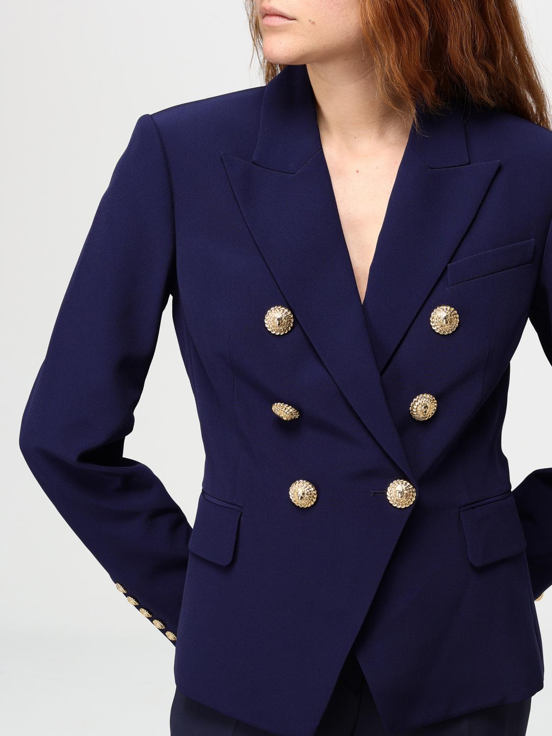 BALMAIN BLAZER: Balmain women's blazer, Blue - Img 4