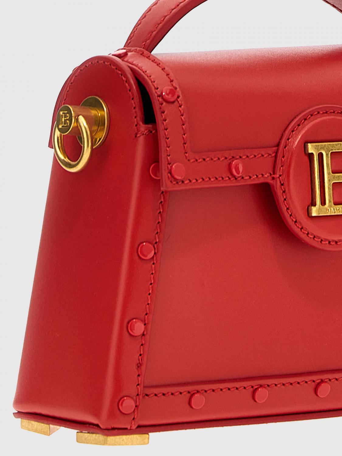 BALMAIN SHOULDER BAG: Shoulder bag woman Balmain, Red - Img 3