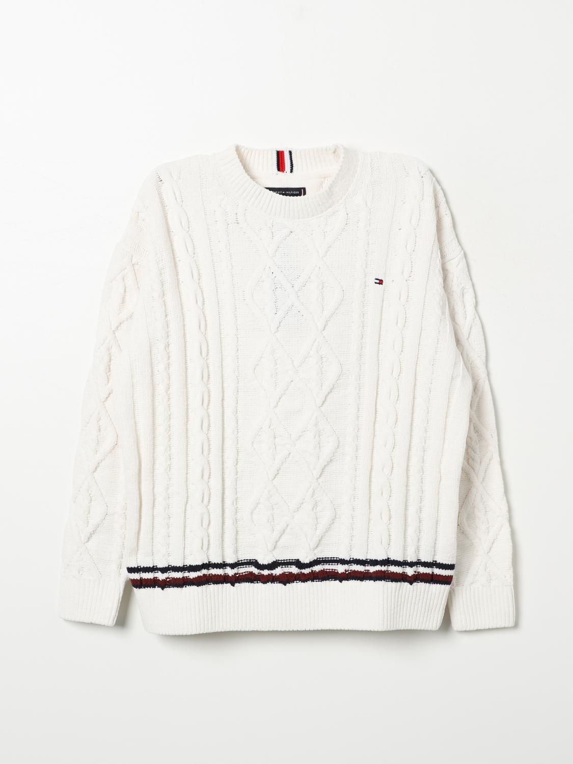 TOMMY HILFIGER SWEATER: Sweater kids Tommy Hilfiger, Ivory - Img 1