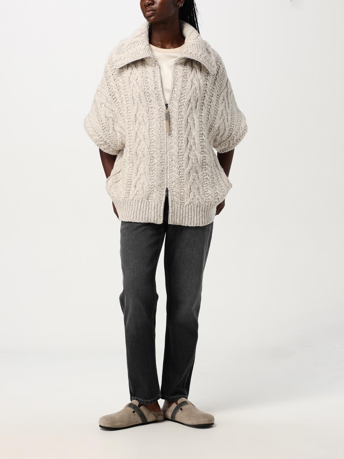 BRUNELLO CUCINELLI CARDIGAN: Cardigan woman Brunello Cucinelli, Grey - Img 2