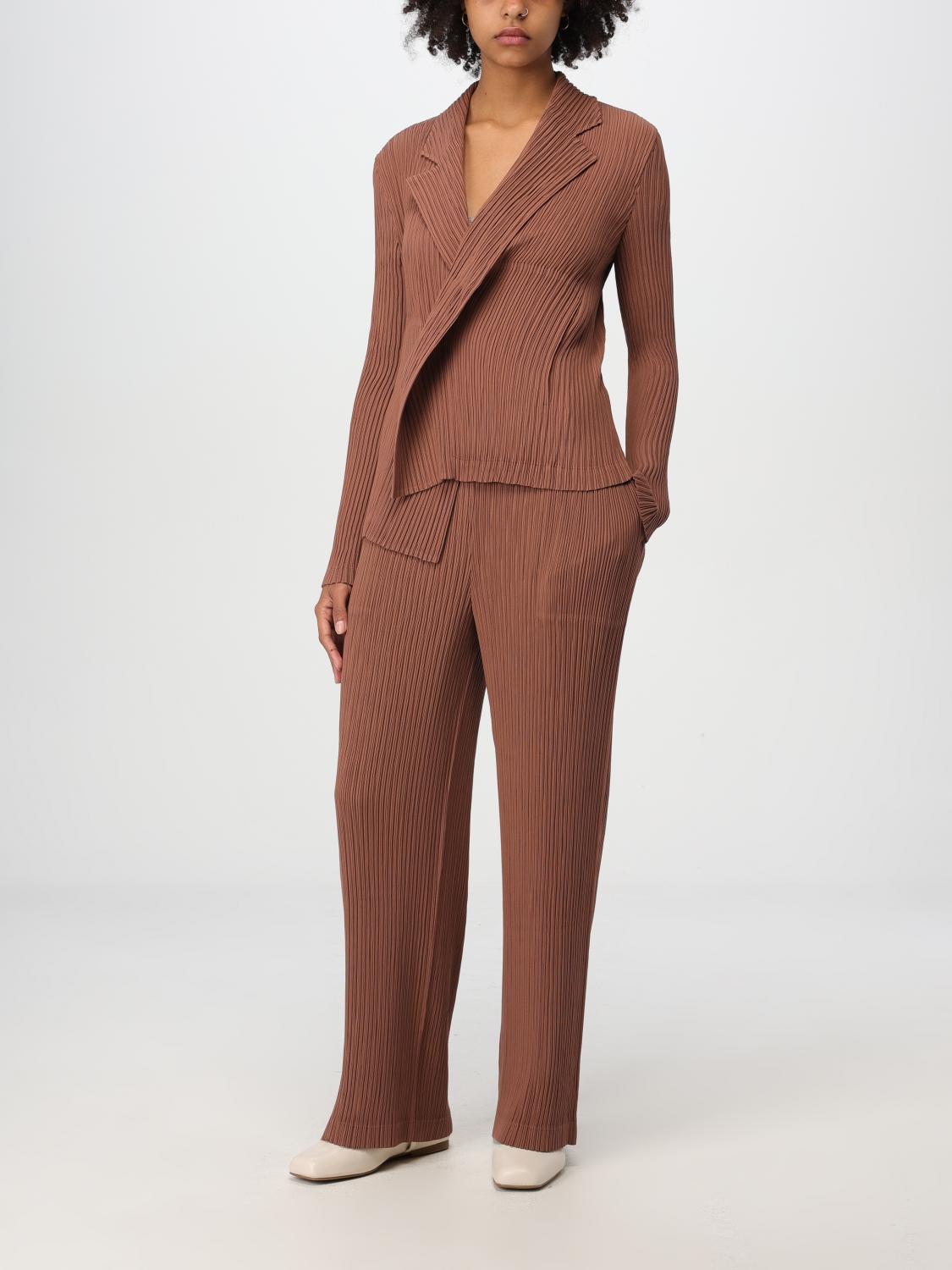 ISSEY MIYAKE PANTS: Pants woman Issey Miyake, Brown - Img 2