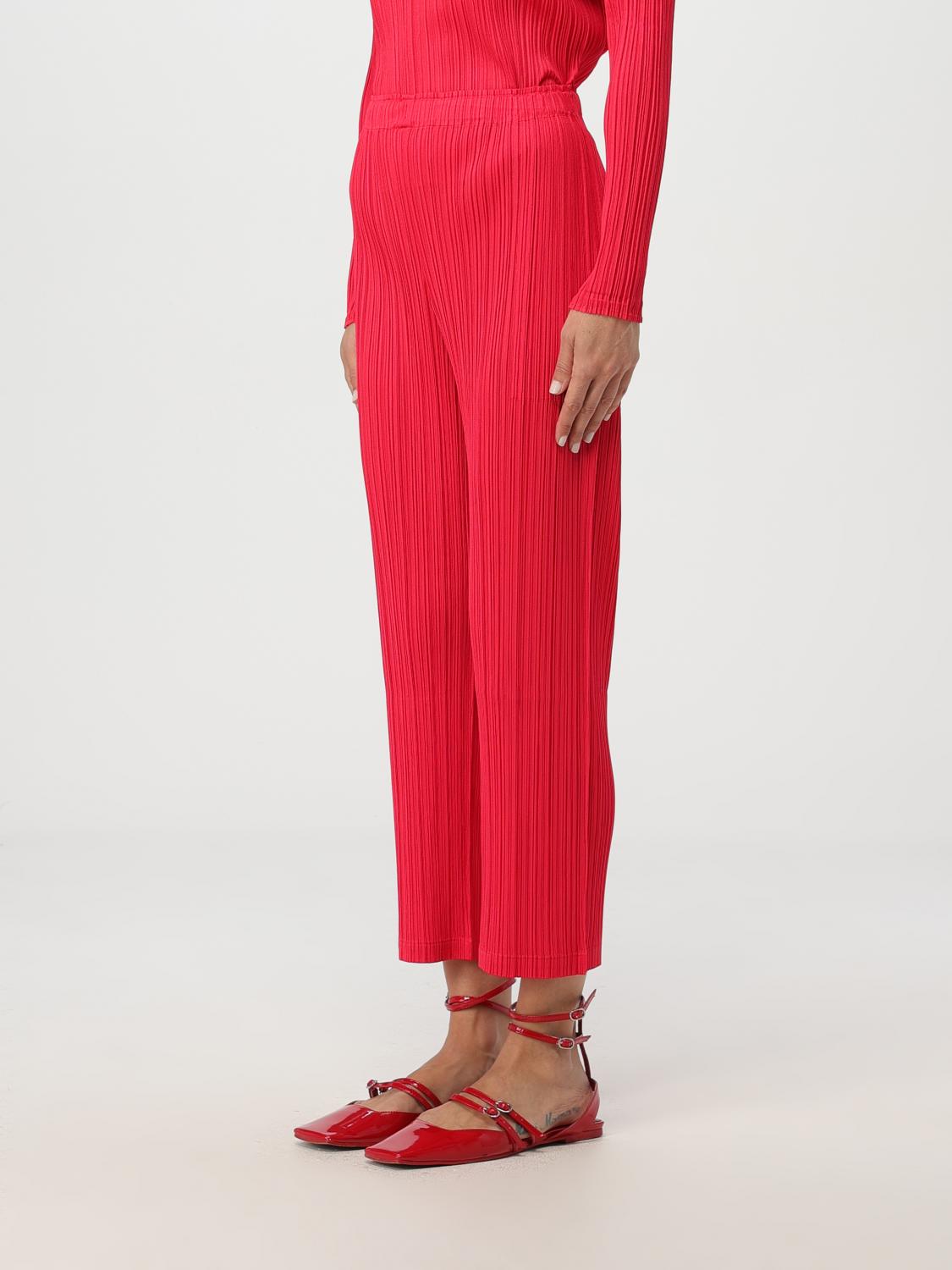 PLEATS PLEASE ISSEY MIYAKE PANTS: Pleats Please Issey Miyake women's pants, Red - Img 4