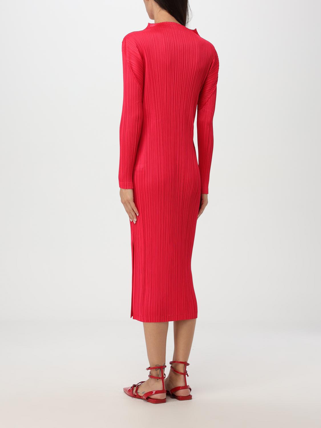 PLEATS PLEASE ISSEY MIYAKE DRESS: Dress woman Pleats Please Issey Miyake, Red - Img 3